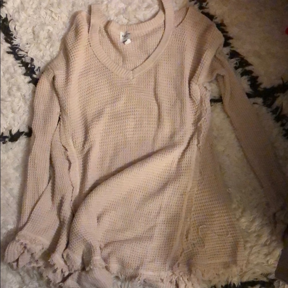 Chunky cut out shoulder sweater